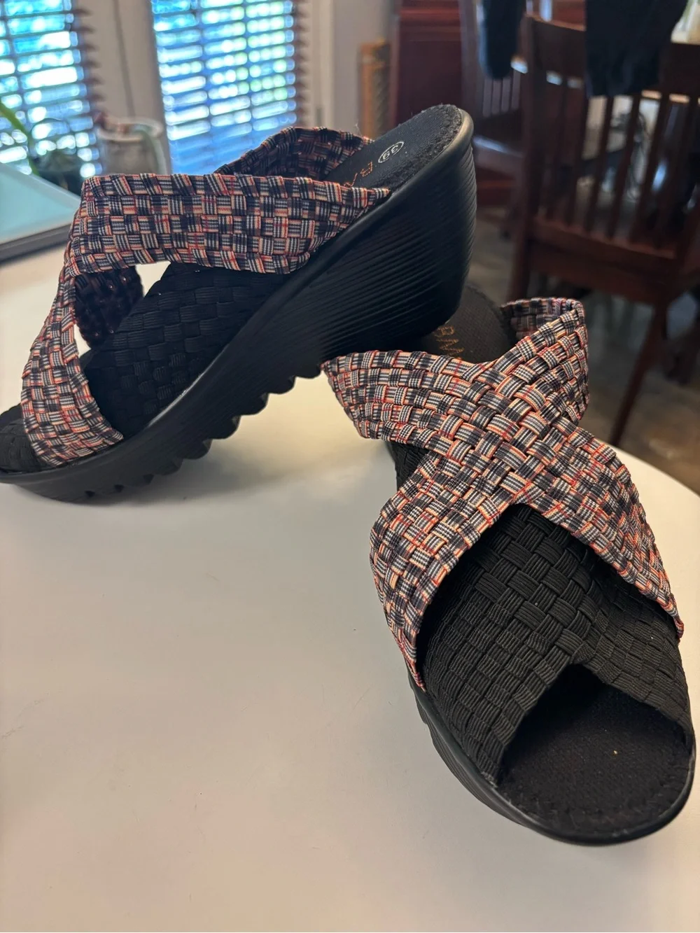 Bernie mev. Bernadette Slip On Wedge Sandals Size 39